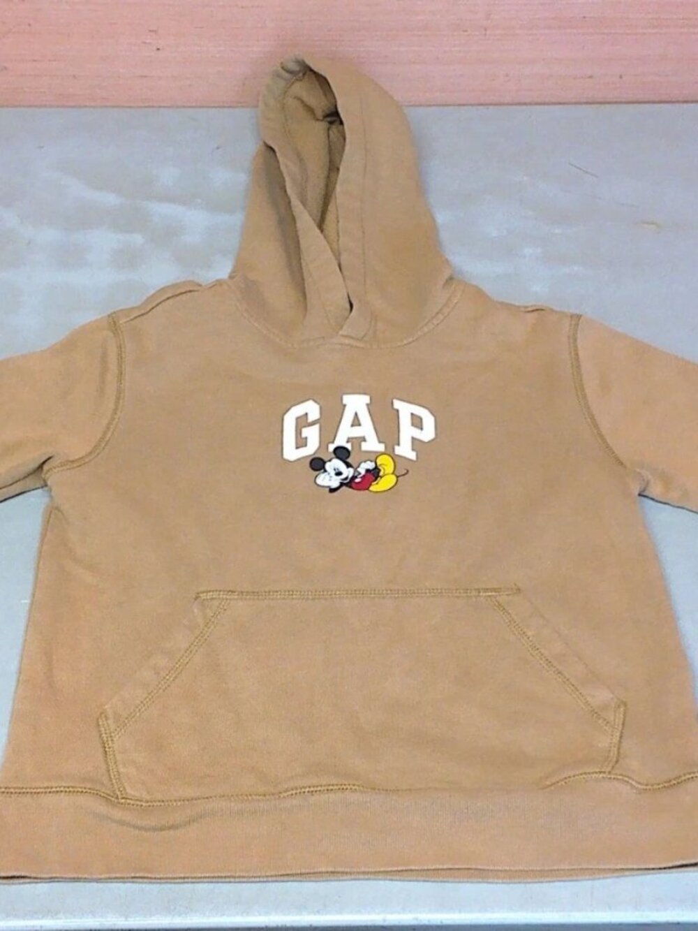 GAP Mickey Mouse Disney Brown Hoodie Sweatshirt Youth Size Small 6/7